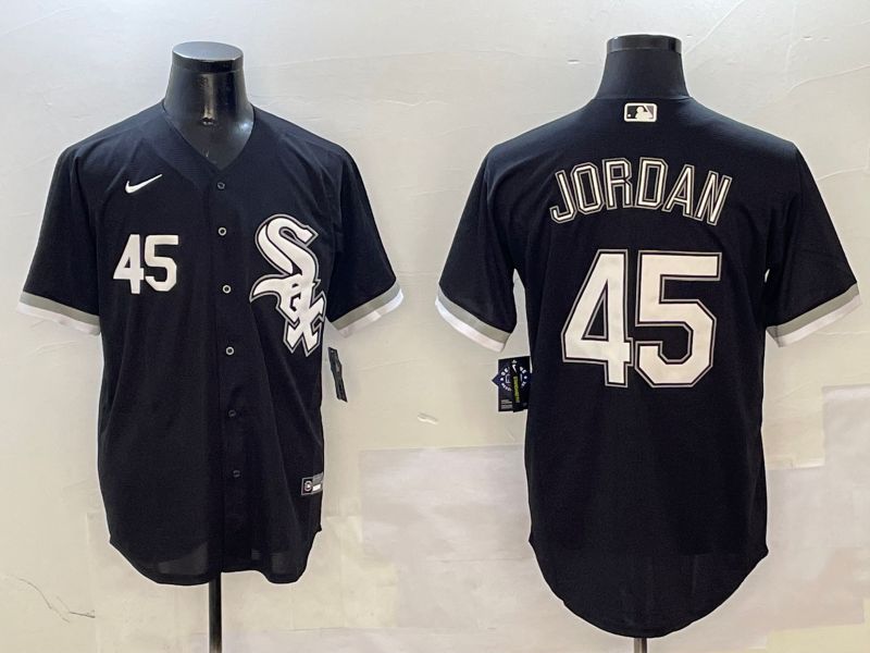 Men Chicago White Sox #45 Jordan Black Game 2025 Nike MLB Jersey style 4